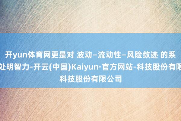 开yun体育网更是对 波动—流动性—风险敛迹 的系统化处明智力-开云(中国)Kaiyun·官方网站-科技股份有限公司